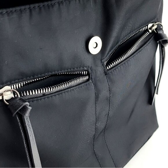 Botkier Trigger Backpack Black Nylon Multi Functional Adjustable Shoulder Straps - Picture 12 of 15